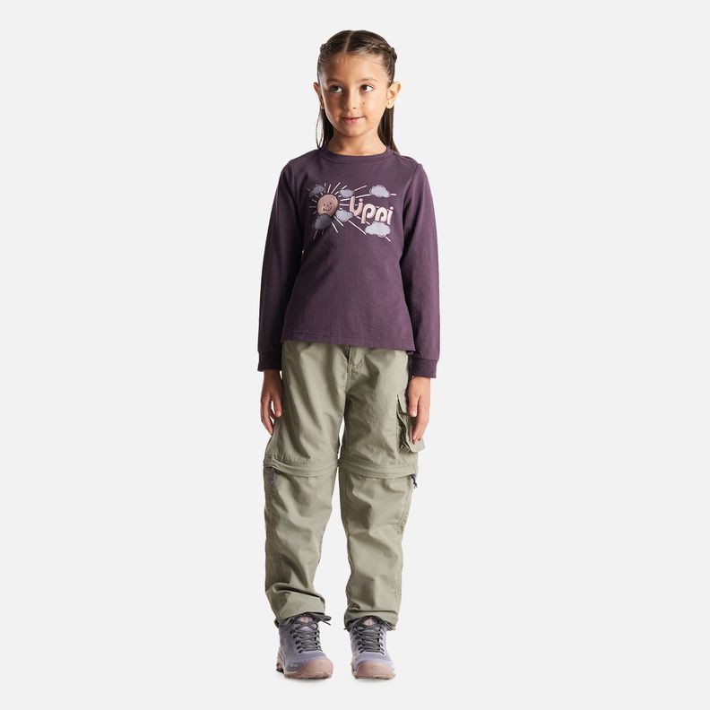 Polera Niña Logo Lippi Long Sleeve T-Shirt Burdeo Lippi-5
