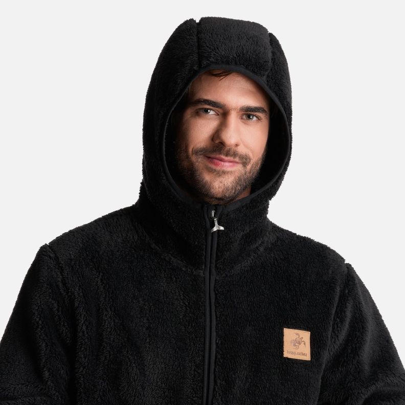 Poleron Hombre Calur-oso Negro Haka Honu-4