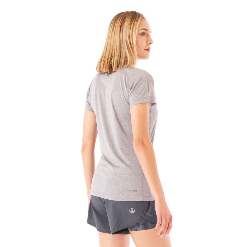 Polera Mujer Core Q-Dry T-Shirt Melange Gris Claro Lippi-3