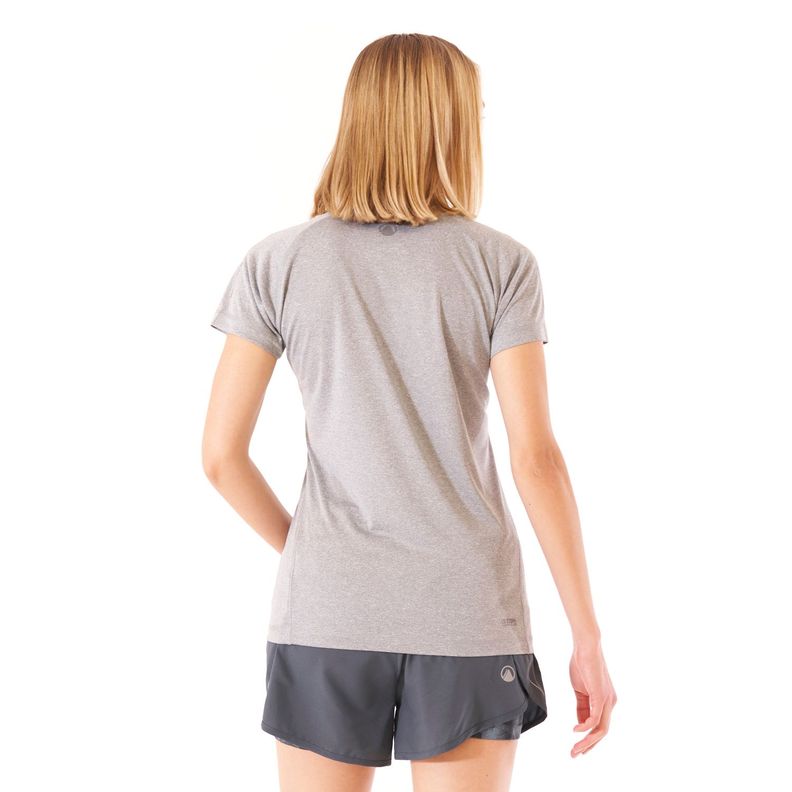 Polera Mujer Core Q-Dry T-Shirt Melange Gris Claro Lippi-6