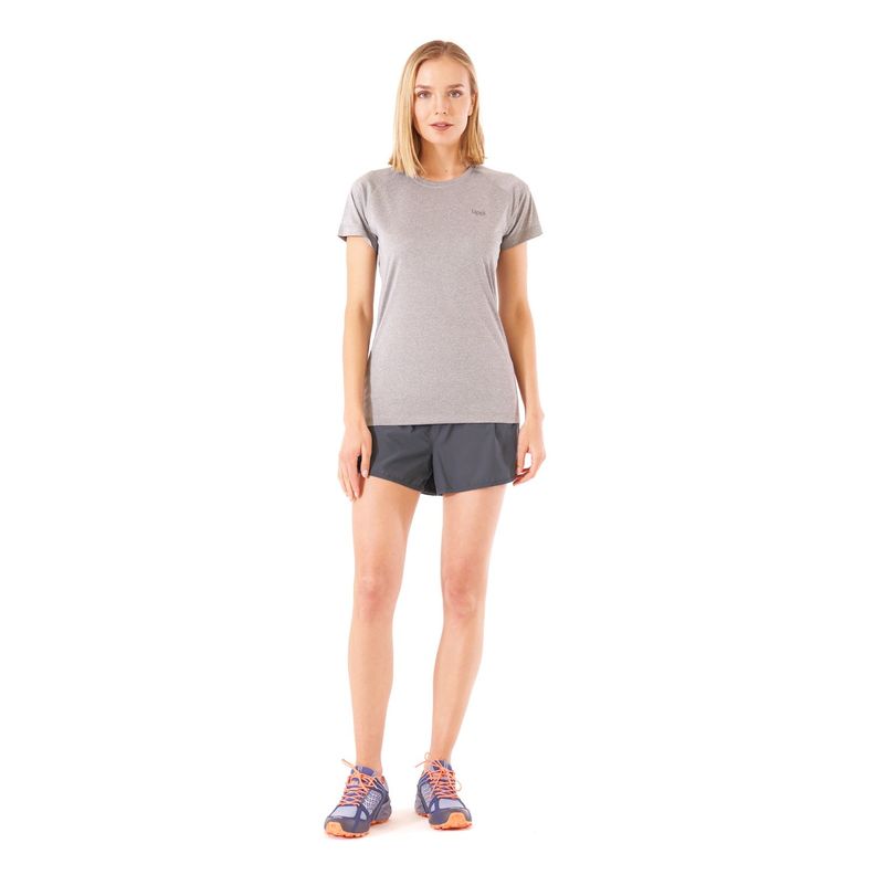 Polera Mujer Core Q-Dry T-Shirt Melange Gris Claro Lippi-7
