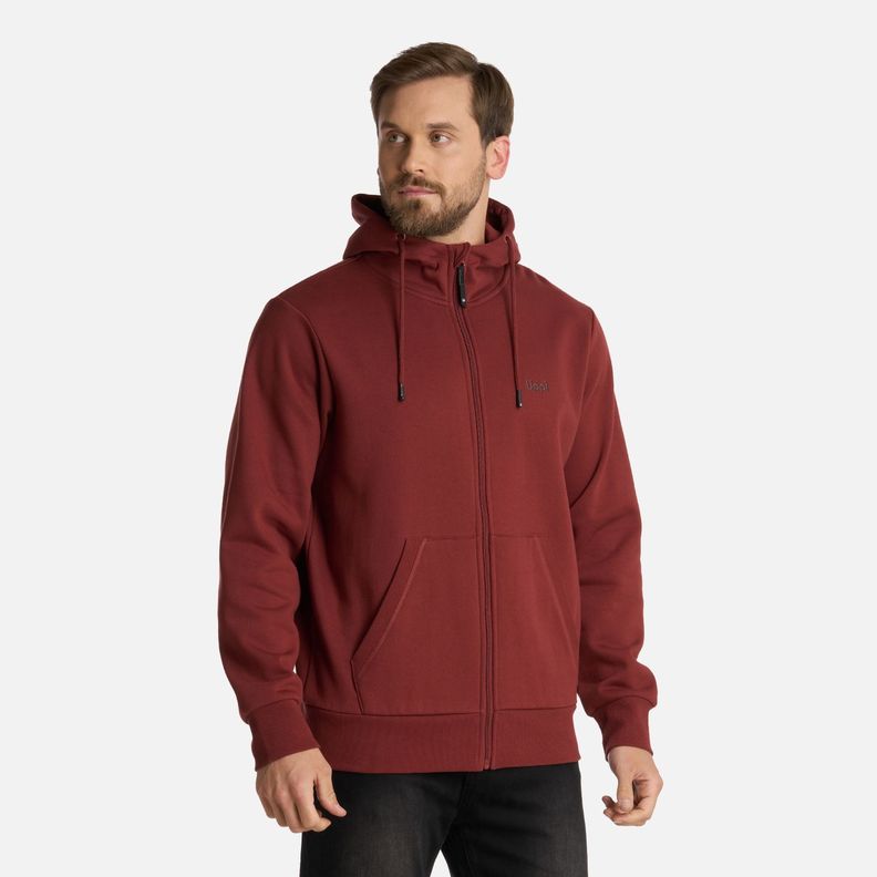 Polerón Hombre Ulmo Full Zip Sweatshirt Burdeo Lippi I25-1