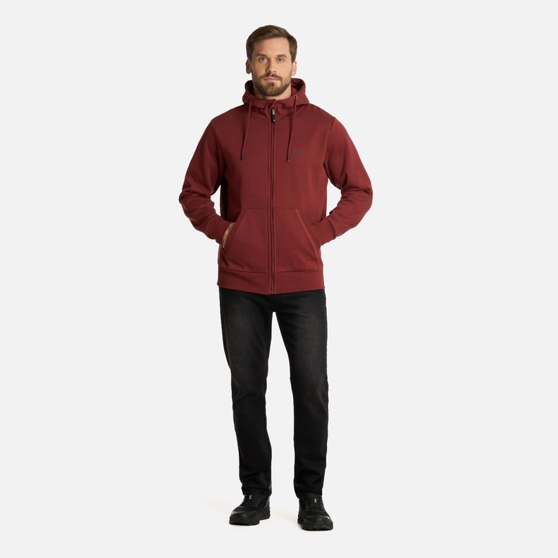 Polerón Hombre Ulmo Full Zip Sweatshirt Burdeo Lippi I25-5