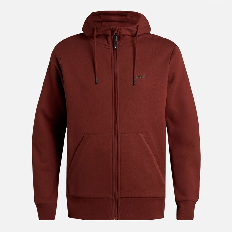 Polerón Hombre Ulmo Full Zip Sweatshirt Burdeo Lippi I25-6