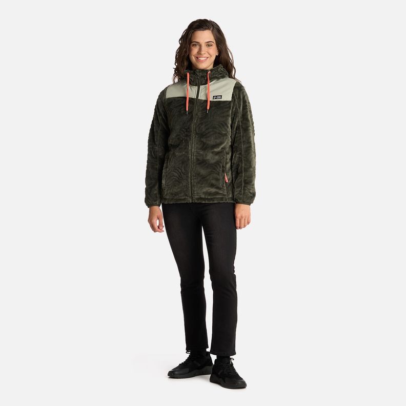 Polerón Mujer Polaroid Verde Militar Haka Honu I25-6