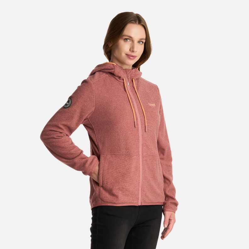 Polar Mujer Stripes Nano-F Full Zip Hoody Rosa Lippi I25-1