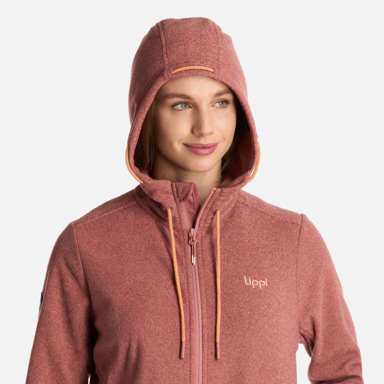 Polar Mujer Stripes Nano-F Full Zip Hoody Rosa Lippi I25-3