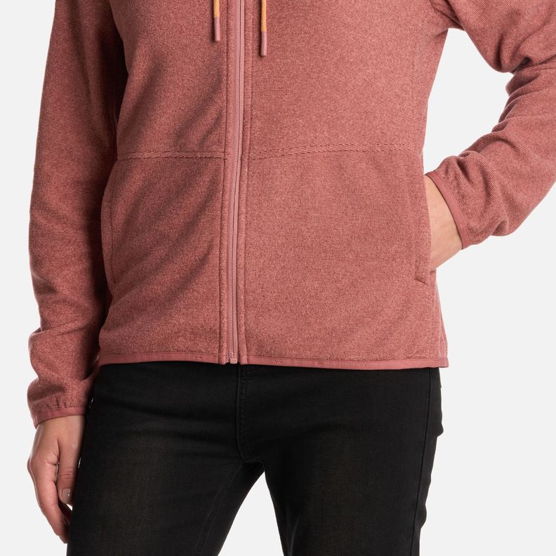 Polar Mujer Stripes Nano-F Full Zip Hoody Rosa Lippi I25-4
