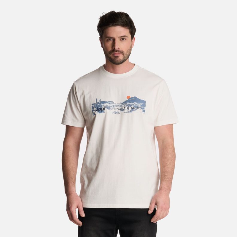 Polera Hombre Logo Lippi Front Print TShirt Blanco Lippi V25-0