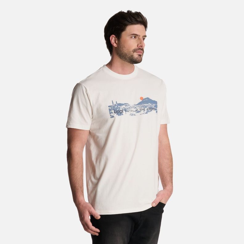 Polera Hombre Logo Lippi Front Print TShirt Blanco Lippi V25-1