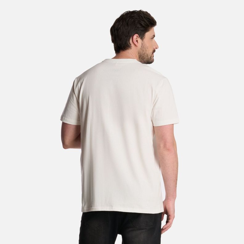 Polera Hombre Logo Lippi Front Print TShirt Blanco Lippi V25-2