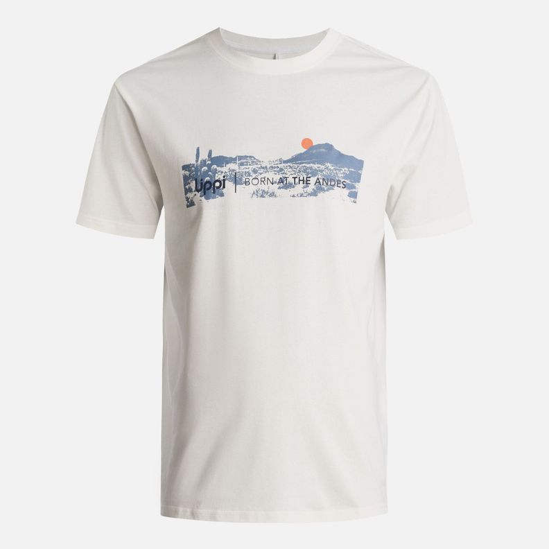 Polera Hombre Logo Lippi Front Print TShirt Blanco Lippi V25-5