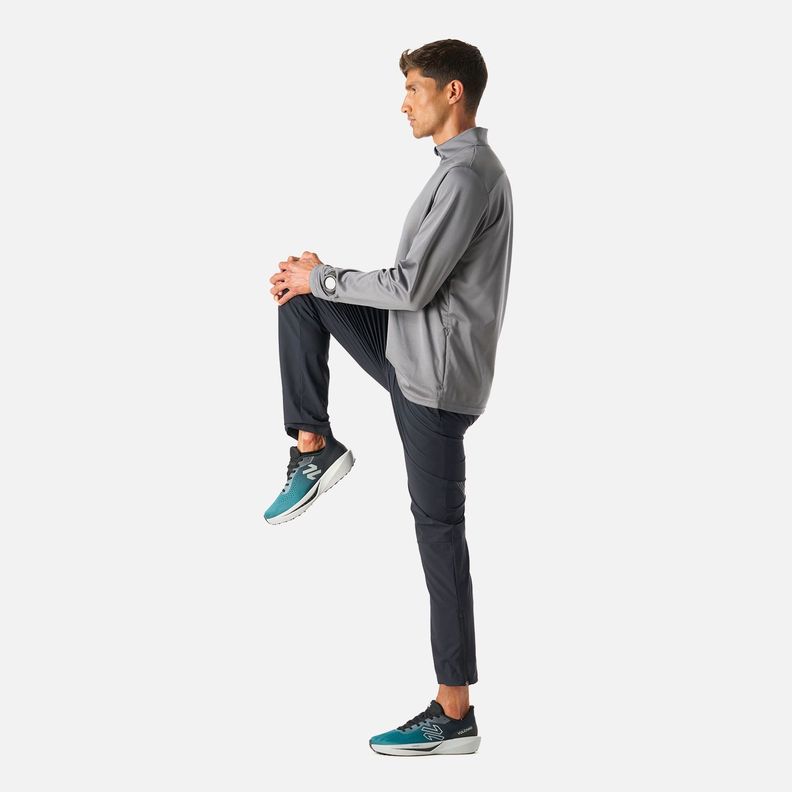 Polerón Hombre Built To Move 1/4 Zip Gris Medio Vulcano-2