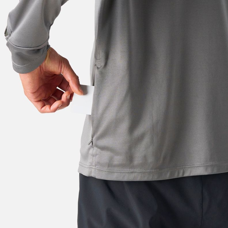 Polerón Hombre Built To Move 1/4 Zip Gris Medio Vulcano-6