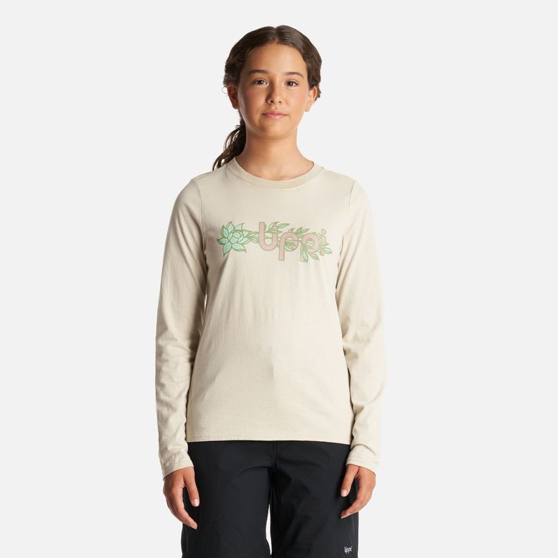 Polera Teen Girl Logo Lippi Long Sleeve T-Shirt Crema Lippi-1