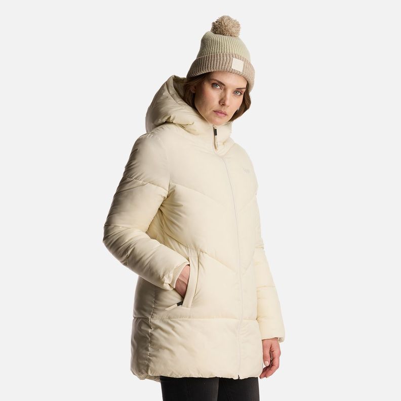 Chaqueta Mujer Long Line Steam Pro Hoody Jacket Crema Lippi-2
