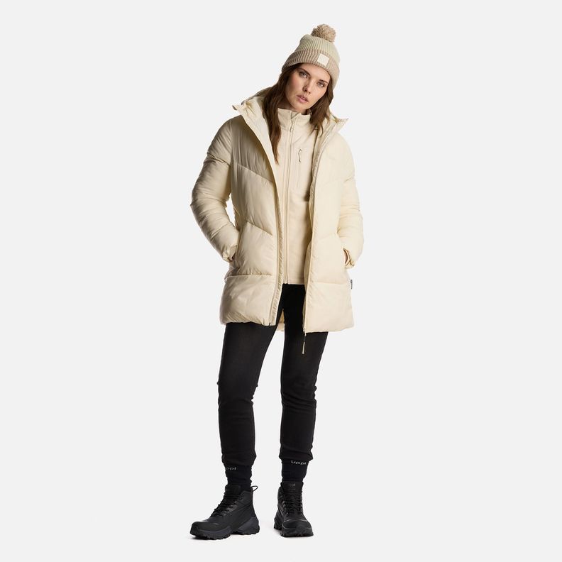 Chaqueta Mujer Long Line Steam Pro Hoody Jacket Crema Lippi-8