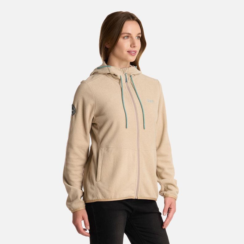 Polar Mujer Stripes Nano-F Full Zip Hoody Crudo Lippi I25-1