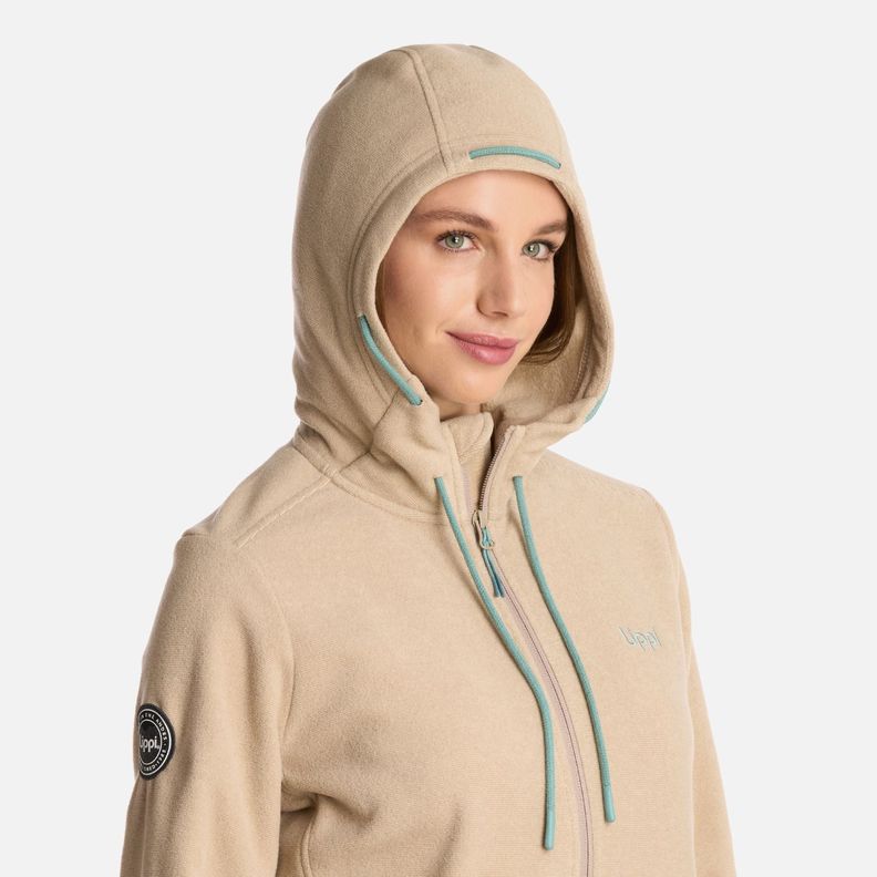 Polar Mujer Stripes Nano-F Full Zip Hoody Crudo Lippi I25-3