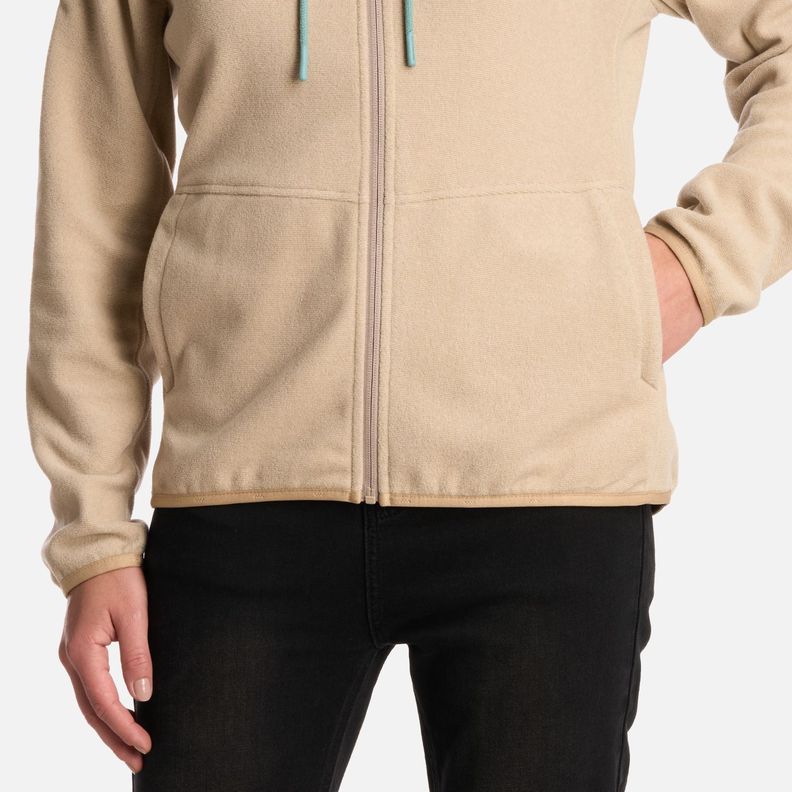 Polar Mujer Stripes Nano-F Full Zip Hoody Crudo Lippi I25-4