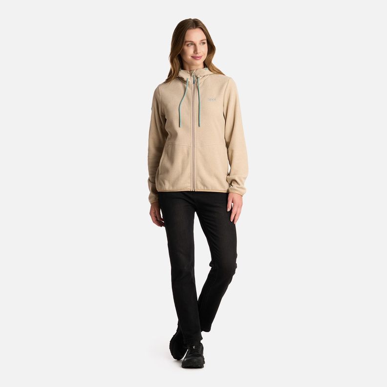 Polar Mujer Stripes Nano-F Full Zip Hoody Crudo Lippi I25-5