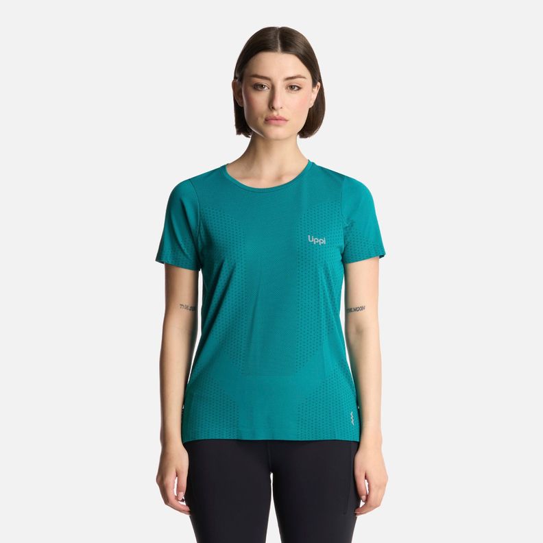 Polera Mujer 4Run Seamless Trail Short Sleeve Turquesa Lippi-0