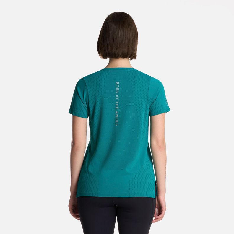 Polera Mujer 4Run Seamless Trail Short Sleeve Turquesa Lippi-2