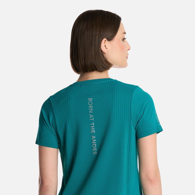 Polera Mujer 4Run Seamless Trail Short Sleeve Turquesa Lippi-3