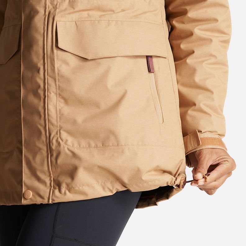 Chaqueta Mujer Perro Guapo Camel/Burdeo Haka Honu-6