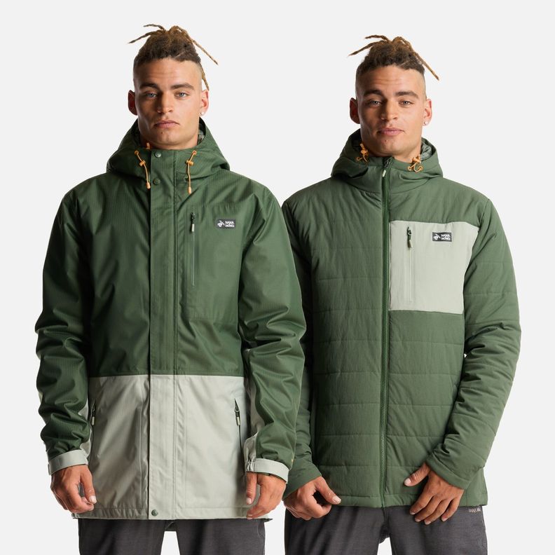 Chaqueta Hombre Perro Guapo Pro Verde Militar Haka Honu-0