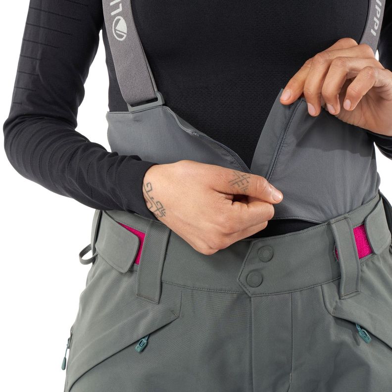 Pantalon Mujer Snow Raptor B-Dry Pants Verde Grisaceo Lippi-3