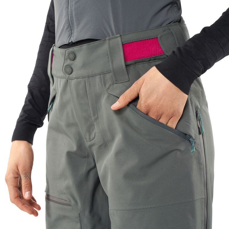 Pantalon Mujer Snow Raptor B-Dry Pants Verde Grisaceo Lippi-5