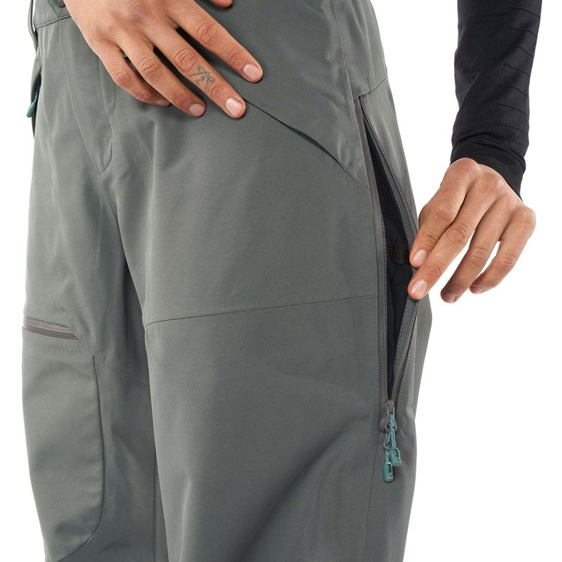 Pantalon Mujer Snow Raptor B-Dry Pants Verde Grisaceo Lippi-8