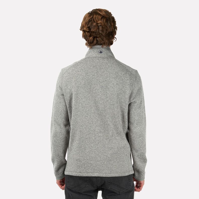 Poleron Hombre Coronado Therm-Pro Pullover Melange Gris Medio Lippi-2