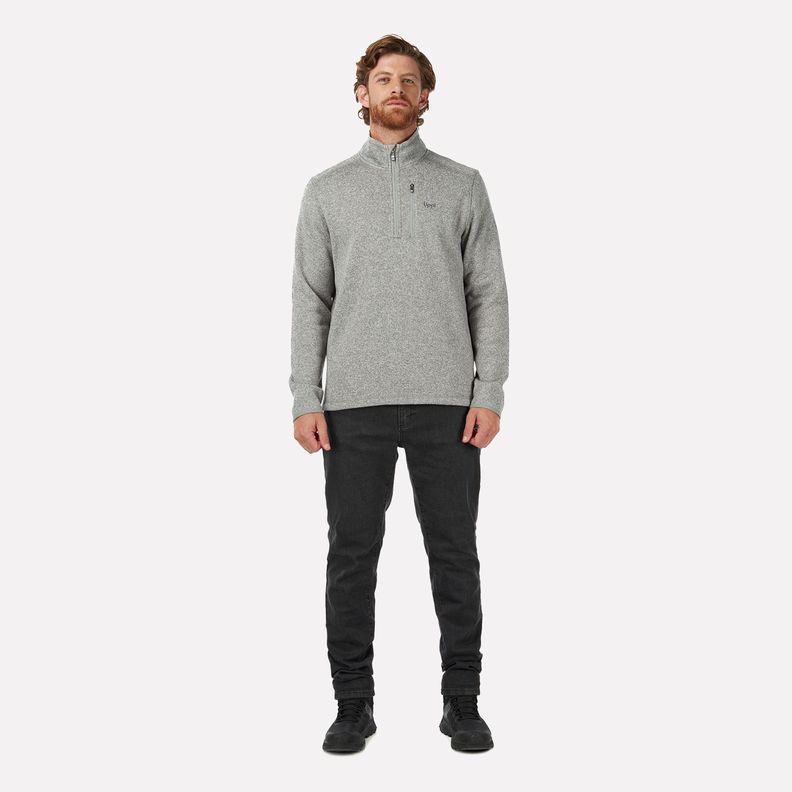 Poleron Hombre Coronado Therm-Pro Pullover Melange Gris Medio Lippi-3