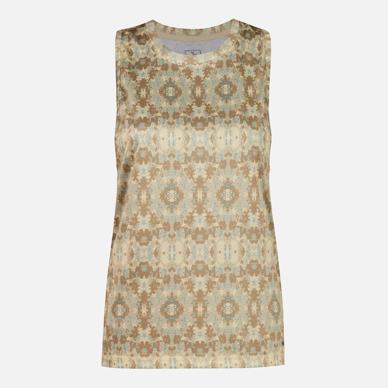 Polera Mujer Sudala Print Beige Haka Honu-0
