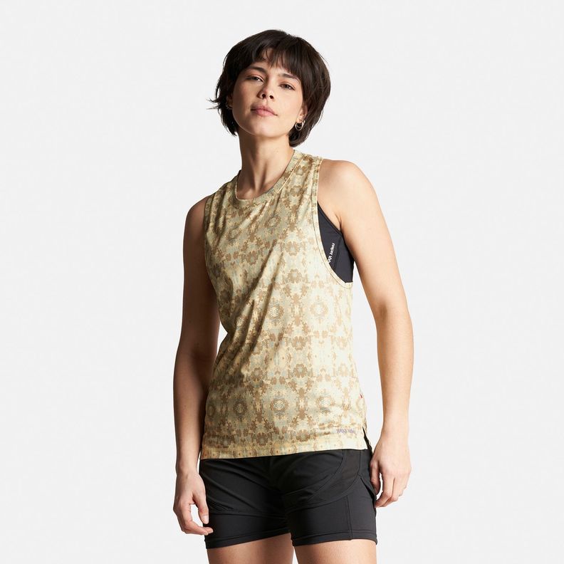 Polera Mujer Sudala Print Beige Haka Honu-1