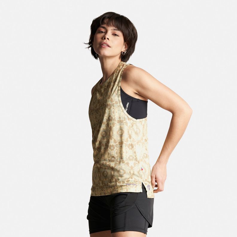 Polera Mujer Sudala Print Beige Haka Honu-2