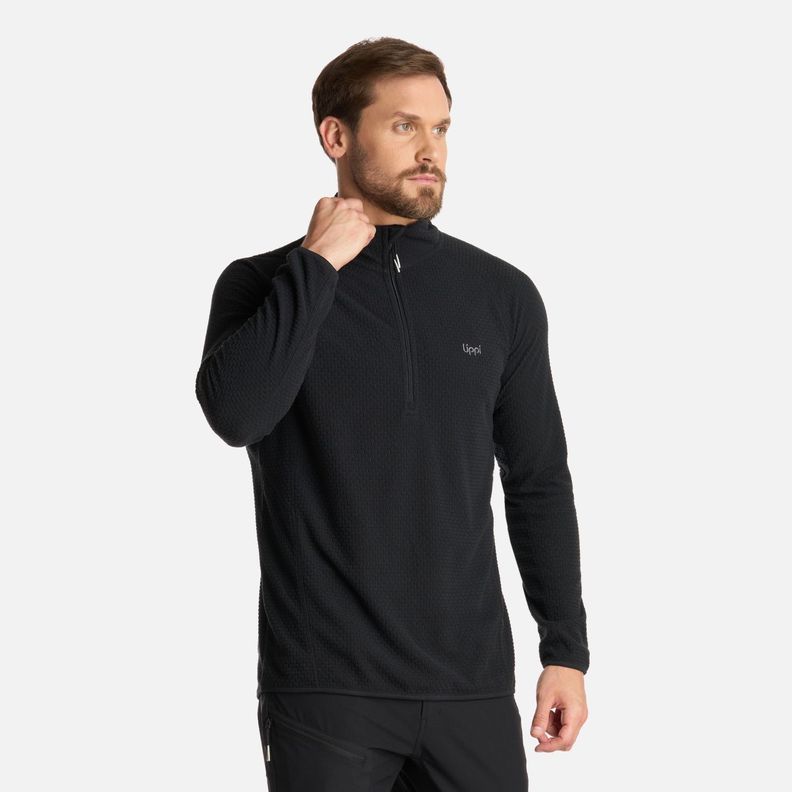 Polerón Hombre Jacaranda Nano-F 14 Zip Negro Lippi I25-1