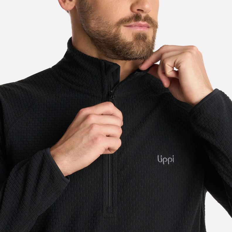 Polerón Hombre Jacaranda Nano-F 14 Zip Negro Lippi I25-3