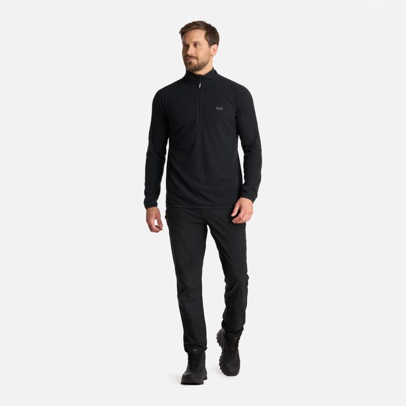 Polerón Hombre Jacaranda Nano-F 14 Zip Negro Lippi I25-4