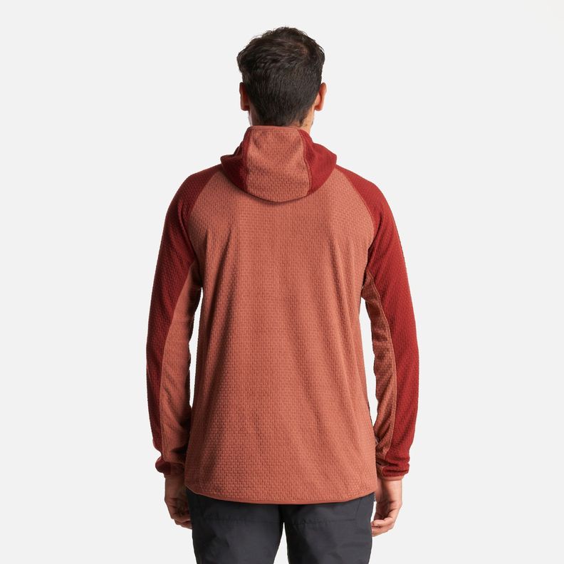 Poleron Hombre Jacaranda Nano-F 1/4 Zip Hoody Terracota Lippi-3