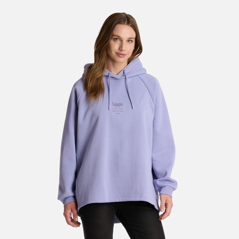 Polerón Mujer Heavy Duty Hoody Sweatshirt Lila Lippi I25-0