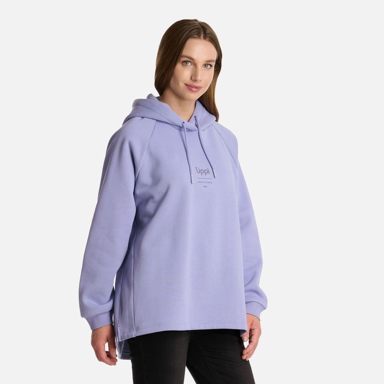 Polerón Mujer Heavy Duty Hoody Sweatshirt Lila Lippi I25-1