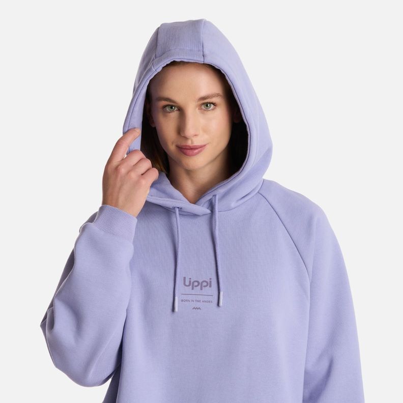 Polerón Mujer Heavy Duty Hoody Sweatshirt Lila Lippi I25-4