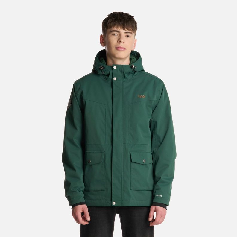 Chaqueta Teen Boy Roble B-Dry Hoody Verde Botella Lippi I25-0
