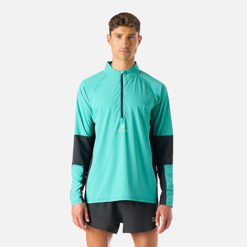 Polerón Hombre Built To Move Pro 1/4 Zip Turquesa Vulcano-0