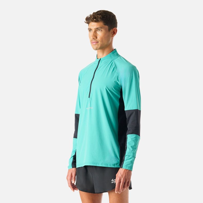 Polerón Hombre Built To Move Pro 1/4 Zip Turquesa Vulcano-1