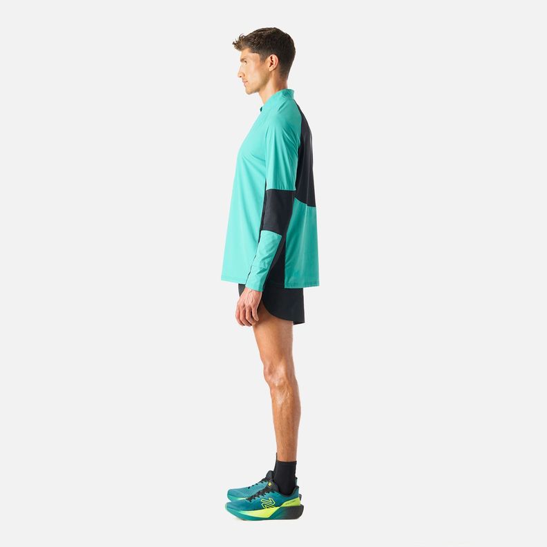 Polerón Hombre Built To Move Pro 1/4 Zip Turquesa Vulcano-2