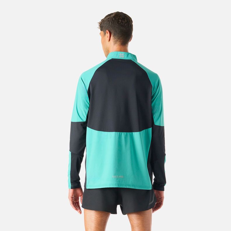Polerón Hombre Built To Move Pro 1/4 Zip Turquesa Vulcano-3